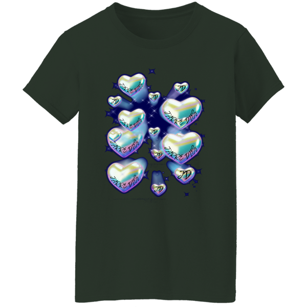 Colorful Hearts Ladies' 5.3 oz. T-Shirt