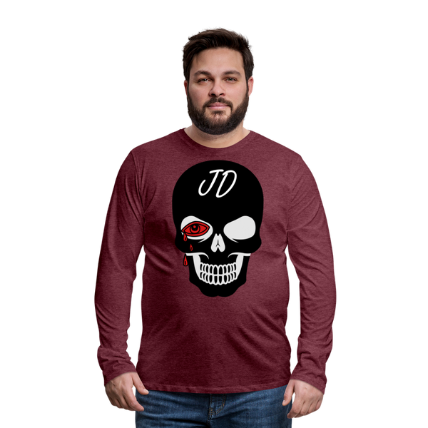 Crying Tears Long Sleeve T-Shirt - heather burgundy