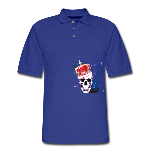 Skully Rockstar! Polo Shirt - royal blue