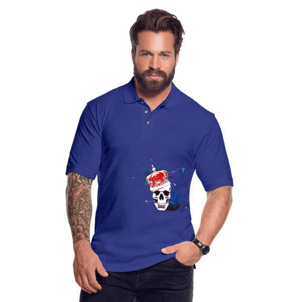 Skully Rockstar! Polo Shirt - royal blue