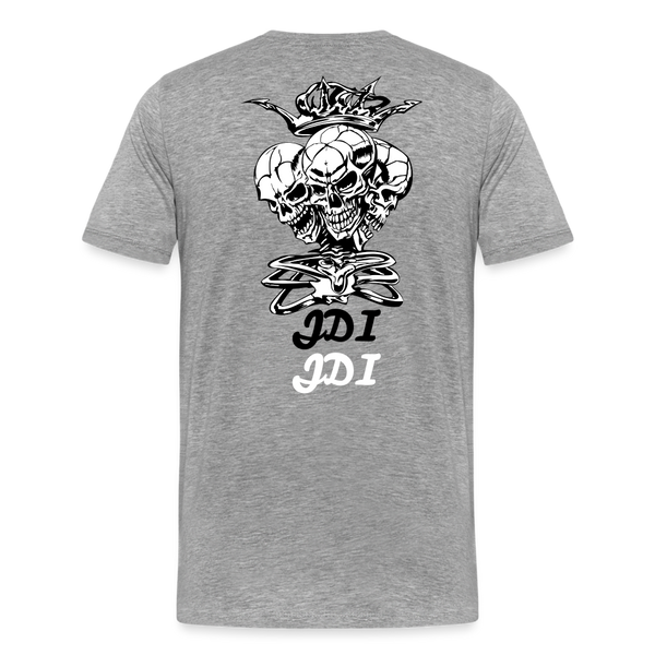 JDI 3 headed Skull - heather gray
