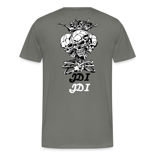 JDI 3 headed Skull - asphalt gray