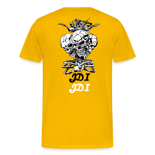 JDI 3 headed Skull - sun yellow