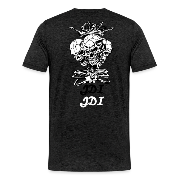 JDI 3 headed Skull - charcoal grey